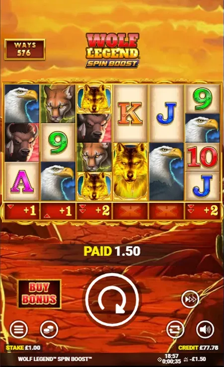 Wolf Legend Spin Boost - Mobile Simple Win