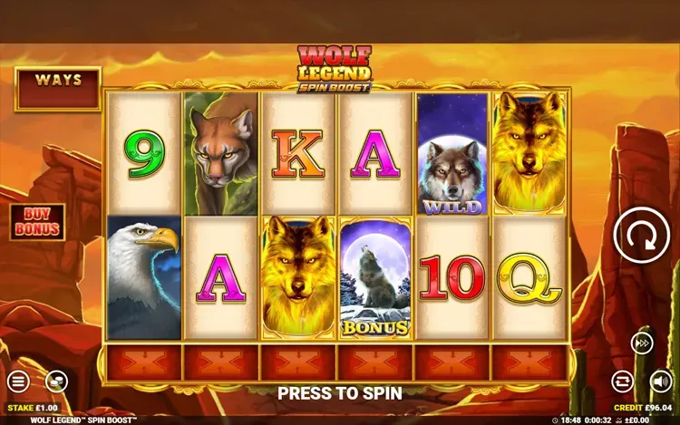 Wolf Legend Spin Boost - RTP and Wagering