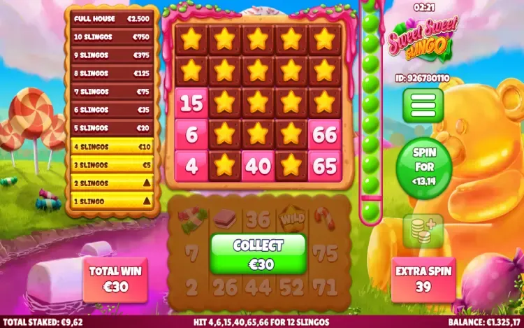 Sweet Sweet Slingo - Xtra Spins Feature