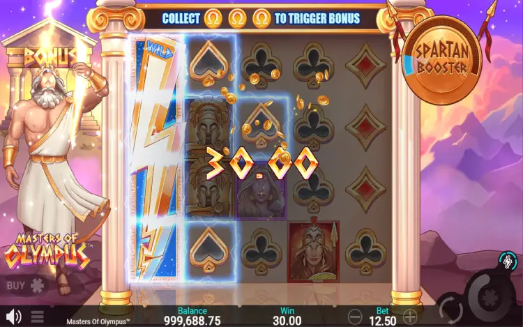 Masters of Olympus - Zeus Respins Feature