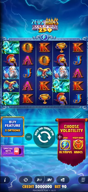 Zeus vs Hades Gods of War 250 - Mobile Base Game