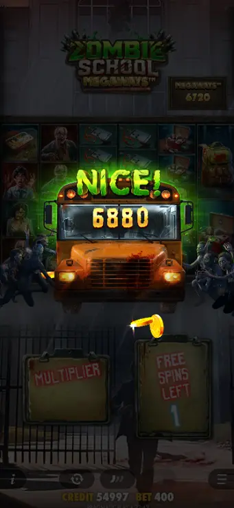 Zombie School Megaways - Mobile Win