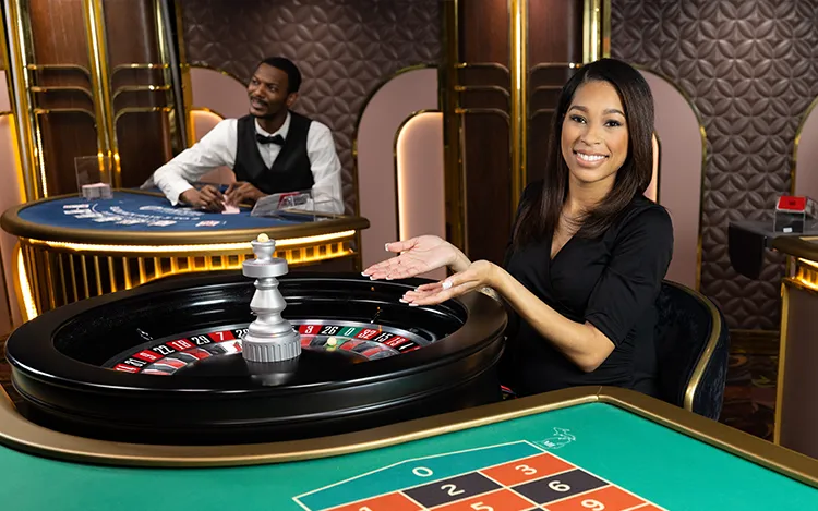 a woman playing European roulette