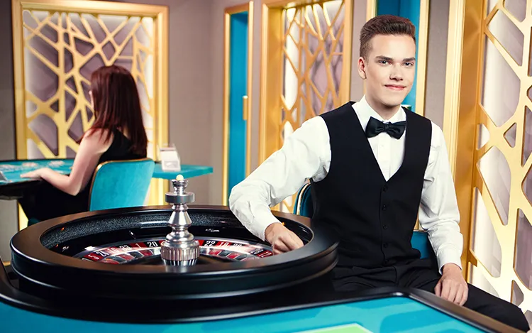 a man presenting French roulette