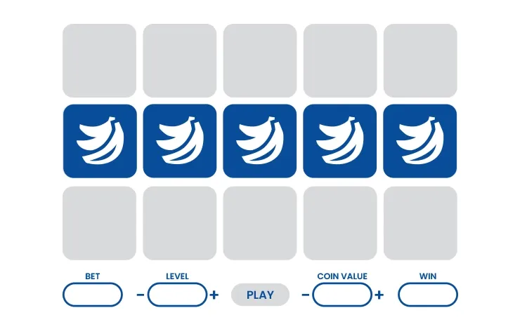 An example of a winning combination on a slot game