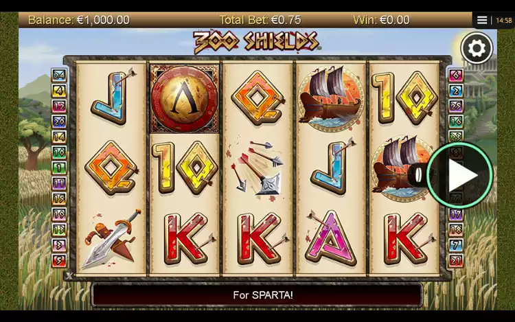 300 Shields slot - Game Control