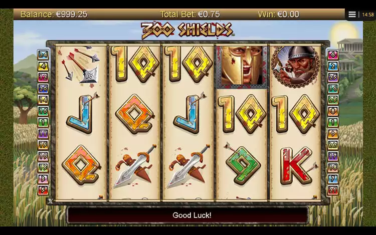 300 Shields slot - Game Graphics