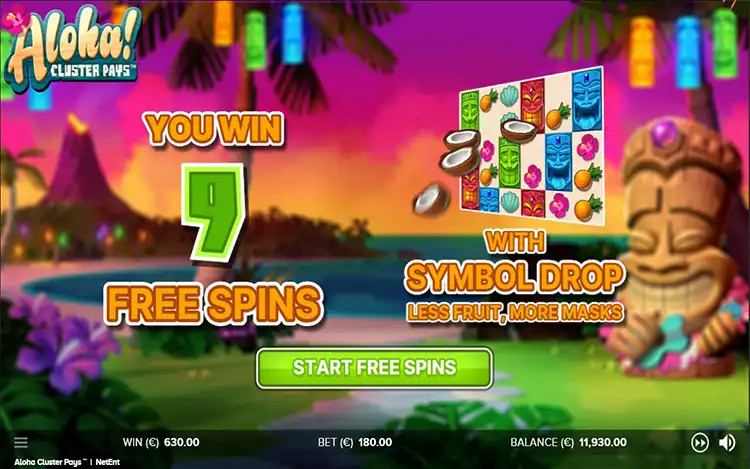 Aloha! Cluster Pays - Free Spins Feature