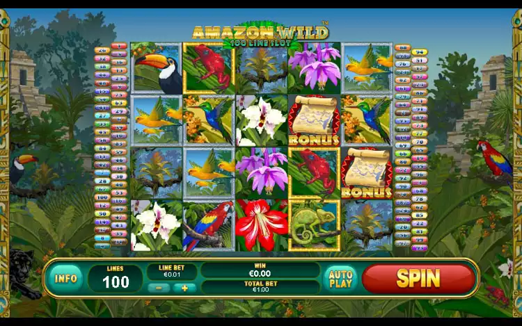 Amazon Wild slot - Game Control