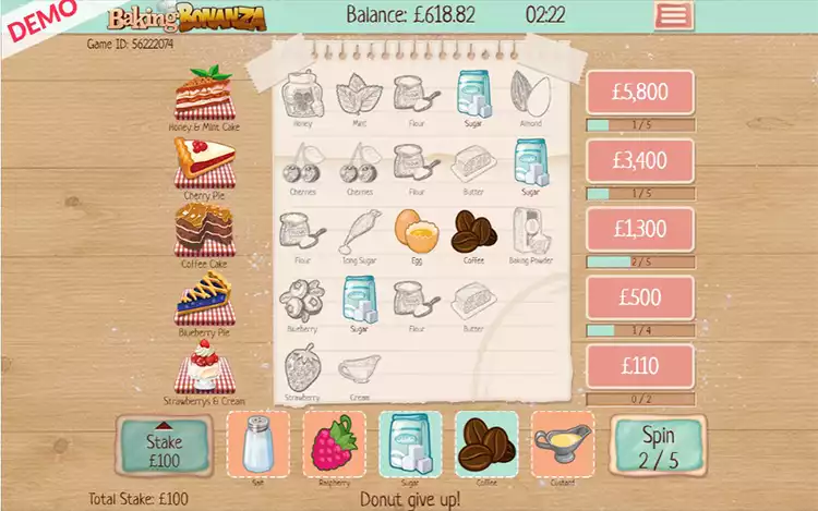 Baking Bonanza - Game Controls