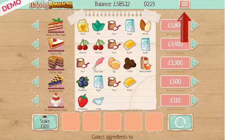 Baking Bonanza - Step Menu