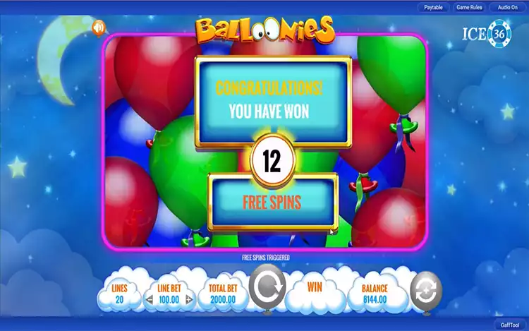 Balloonies - Free Spins Feature