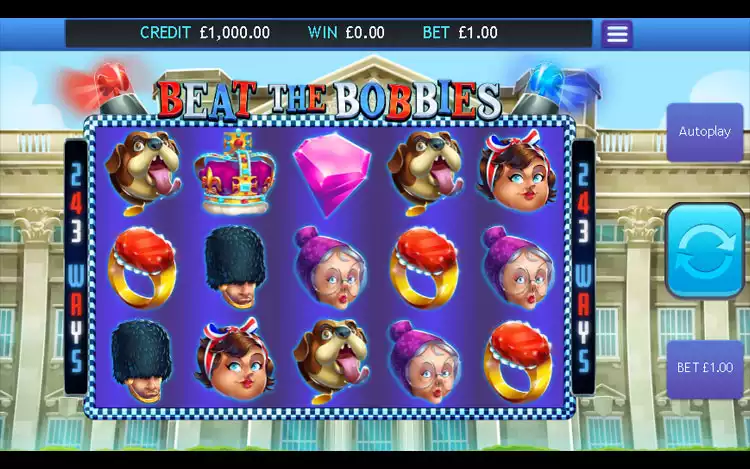 Beat The Bobbies slot - Game Control