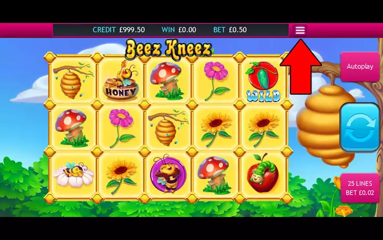 Beez Kneez slot - Step 1