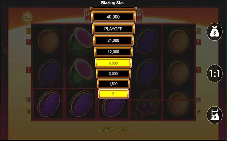 Blazing Star - Ladder Gamble Feature