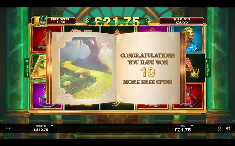 Book of Oz - Free Spins