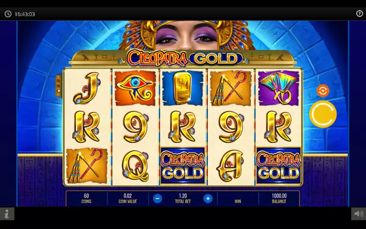 Cleopatra Gold slot - Game Control