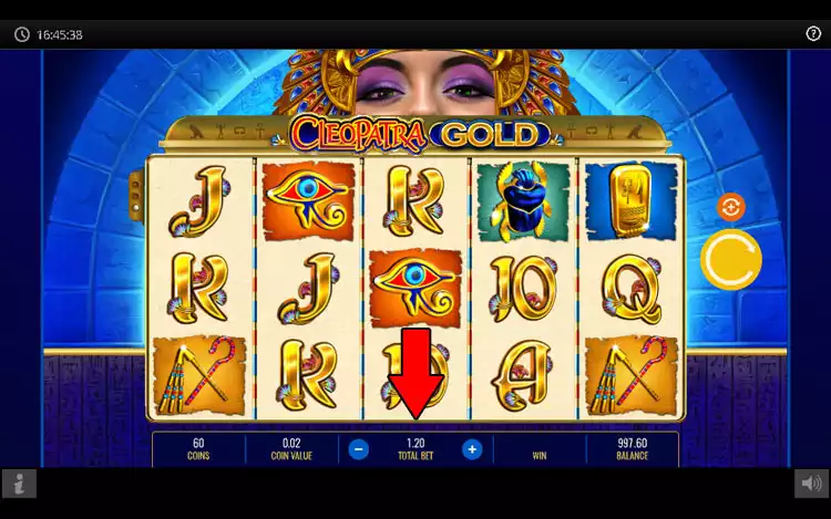 Cleopatra Gold slot - Step 2