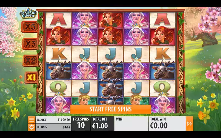 Crystal Queen slot - Free Spin Feature