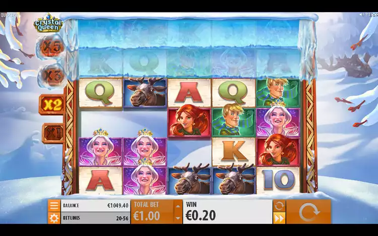 Crystal Queen slot - Swooping Reels Feature