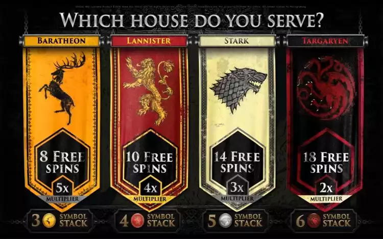 Game of Thrones - Customized Free Spin Feature