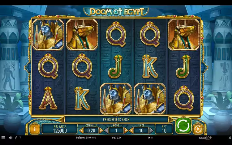 Doom of Egypt Slot - Game Control