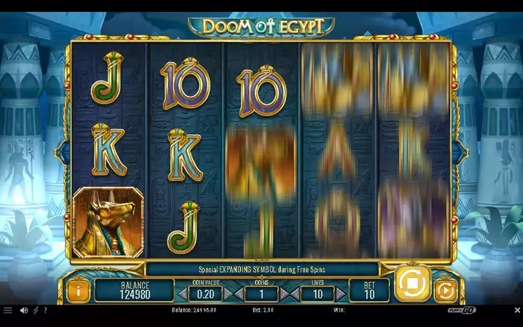 Doom of Egypt Slot - Game Graphics