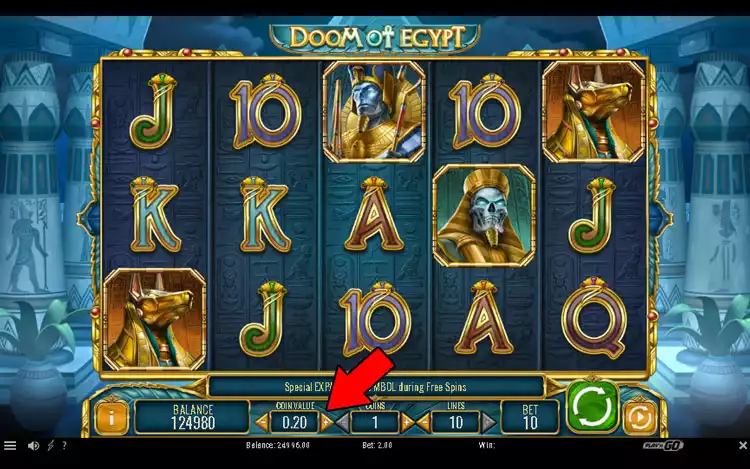 Doom of Egypt Slot - Step 2