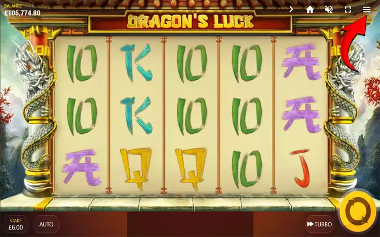 Dragon's Luck - Step Menu