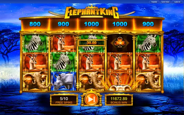 Elephant King - Free Spin Feature
