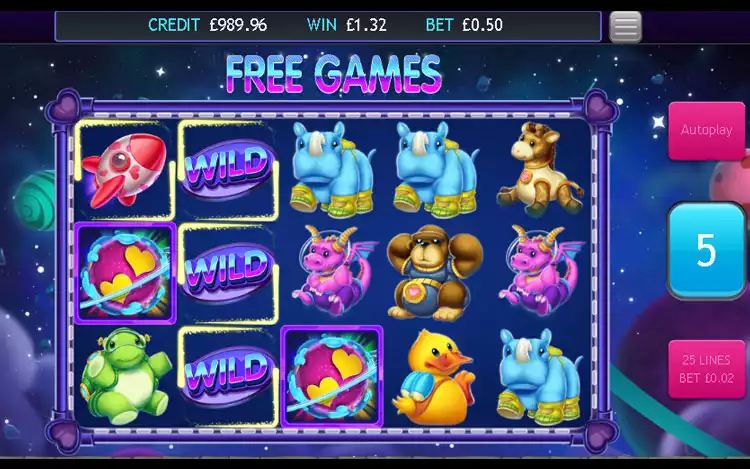 Fluffy in Space Slot - Free Spins Feature
