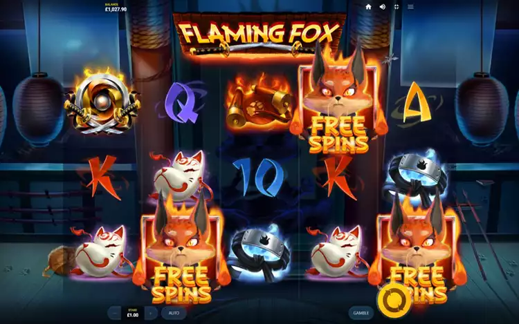 Flaming Fox -  Free Spins Feature