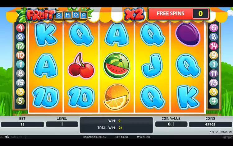 Fruit Shop - Free Spin Feature