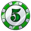 Generous Jack - Green 5 Chip Symbol