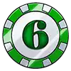 Generous Jack - Green 6 Chip Symbol