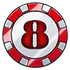 Generous Jack - Red 8 Chip Symbol