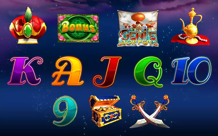 Genie Jackpot Megaways - All Symbols