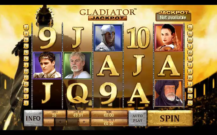 Gladiator slot - Game Control