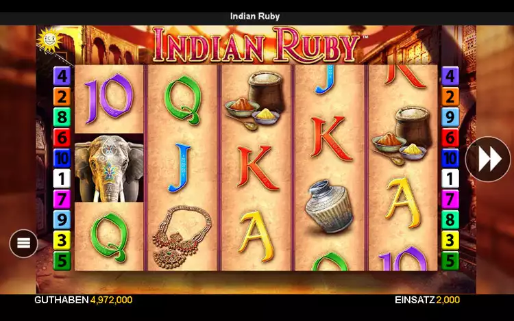 Indian Ruby slot - Game Graphics