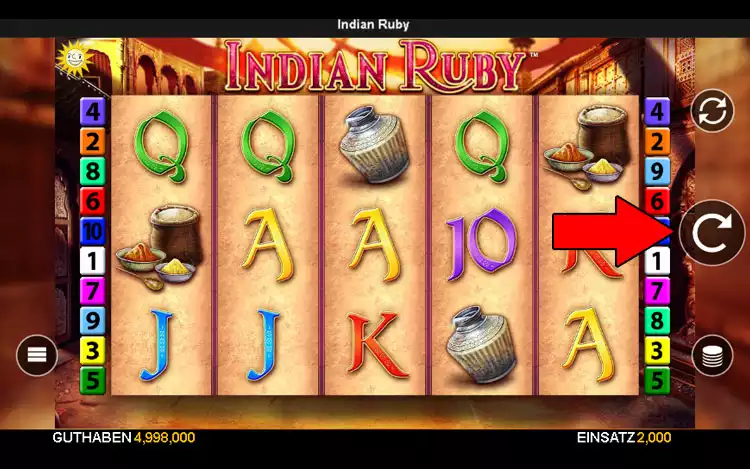 Indian Ruby slot - Step 3