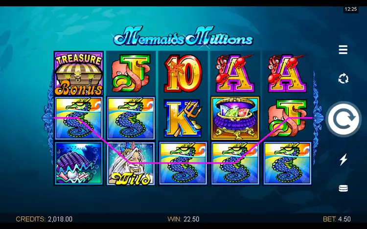 Mermaids Millions - Game Controls