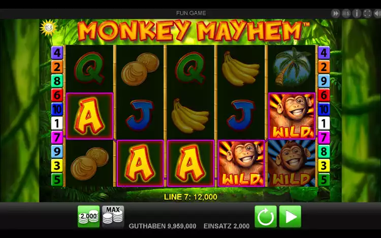 Monkey Mayhem - Wild feature