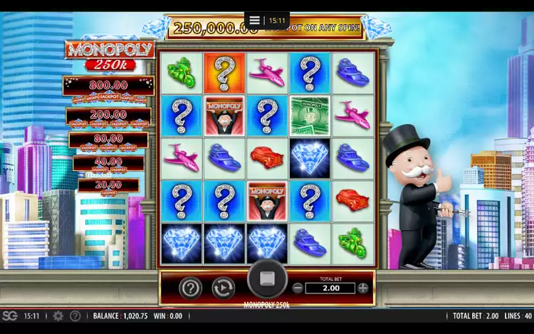 Monopoly 250k slot - Chance and Mystery Feature