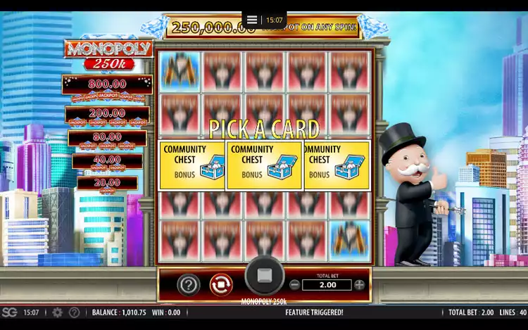 Monopoly 250k slot - Community Chest Feature