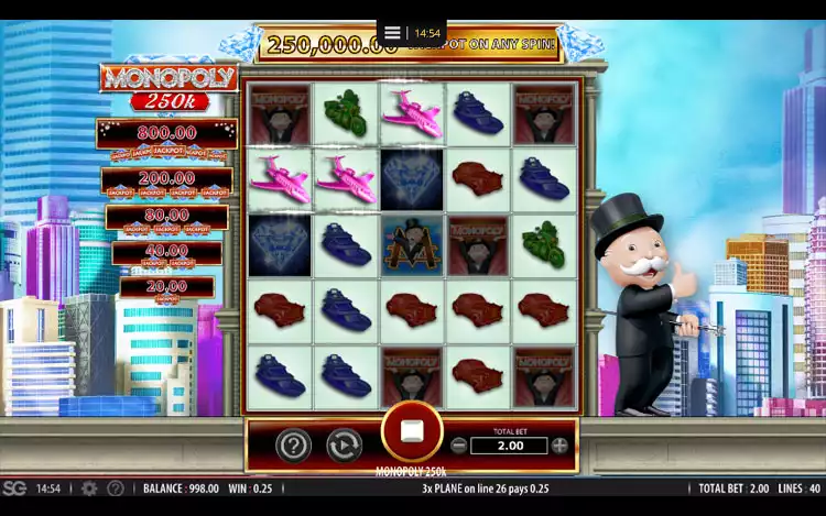 Monopoly 250k slot - Game Graphics