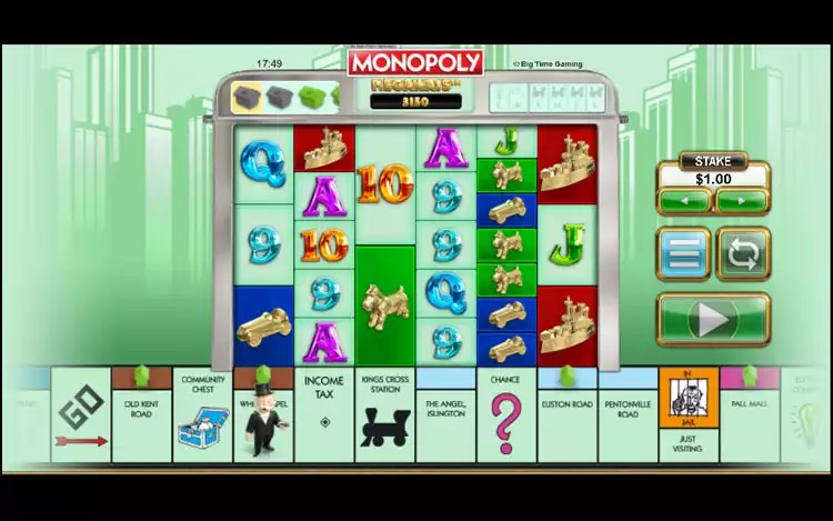 Monopoly Megaways Game Controls
