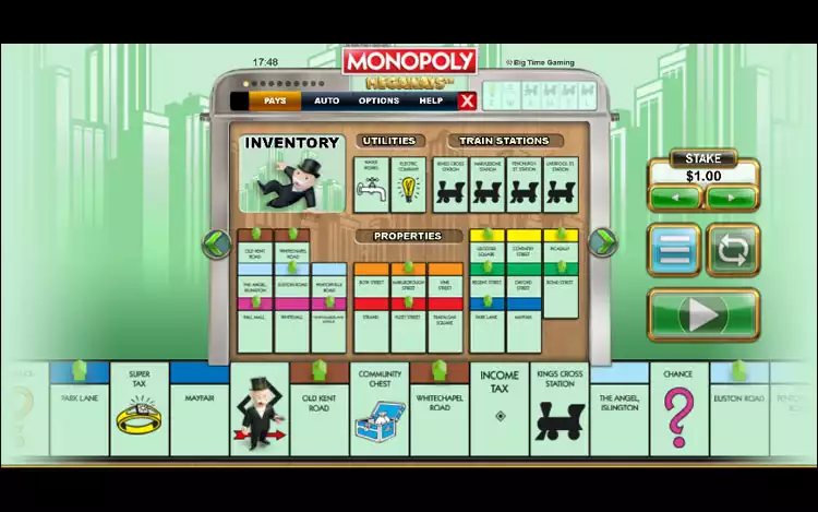Monopoly Megaways Game Graphics