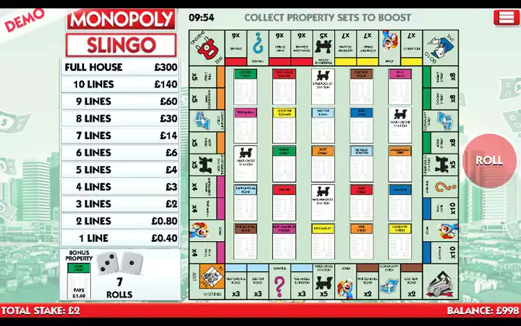 Monopoly Slingo - Game Graphics