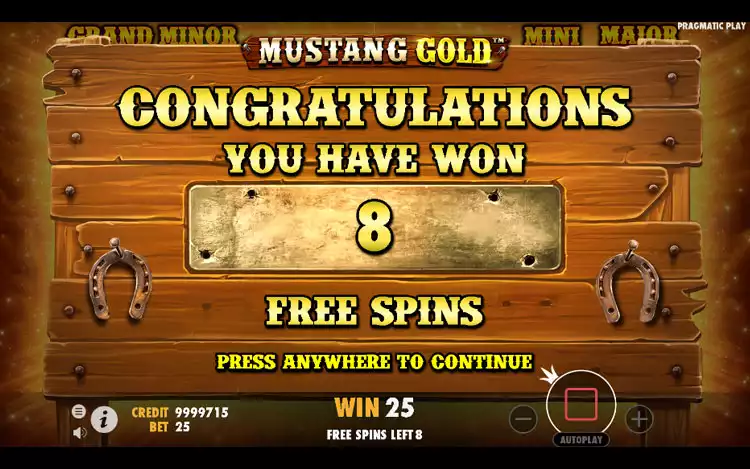 Mustang Gold - Free Spin Feature