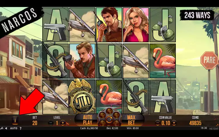 Narcos slot - Step 1